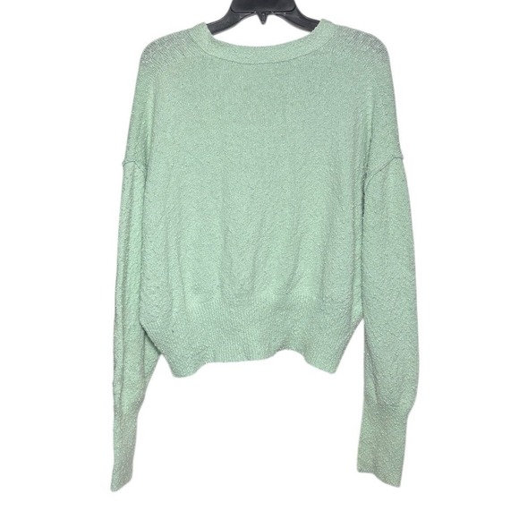 Free People Found My Friend Cardigan Size Small Mint Green Boxy Slouchy Boho - Picture 6 of 6